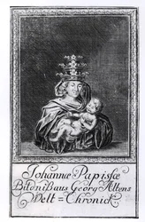Papisa Juana (Johanna) con su hijo